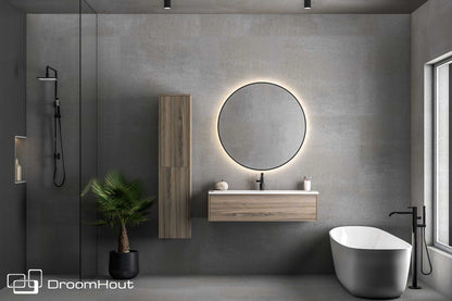 Badkamermeubel DroomHout Spa blank noten lak zonder kraangat blank noten lak zonder kraangat Badkamermeubel DroomHout