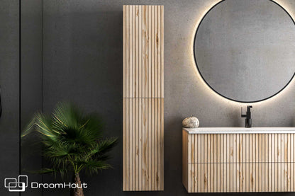 Badkamermeubel Wave 80 cm Massief Houten DroomHout Showroommodel Badkamermeubel DroomHout