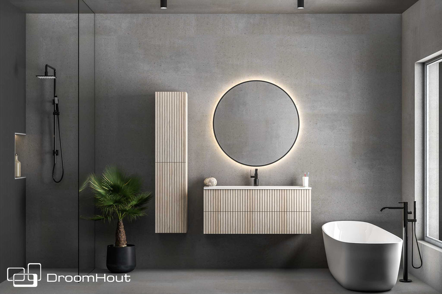 Badkamermeubel DroomHout Wave Badkamermeubel DroomHout