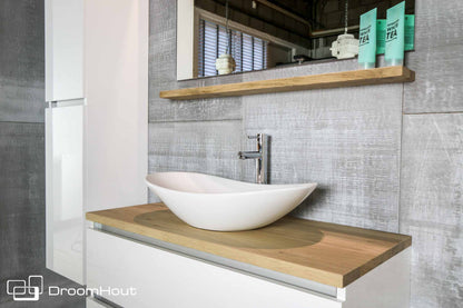 Badkamermeubel Pure Compleet Set Met Hoge Kast Spiegel Planchet Badkamermeubel DroomHout