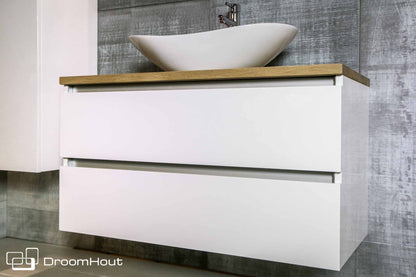 Badkamermeubel Pure Compleet Set Met Hoge Kast Spiegel Planchet Badkamermeubel DroomHout