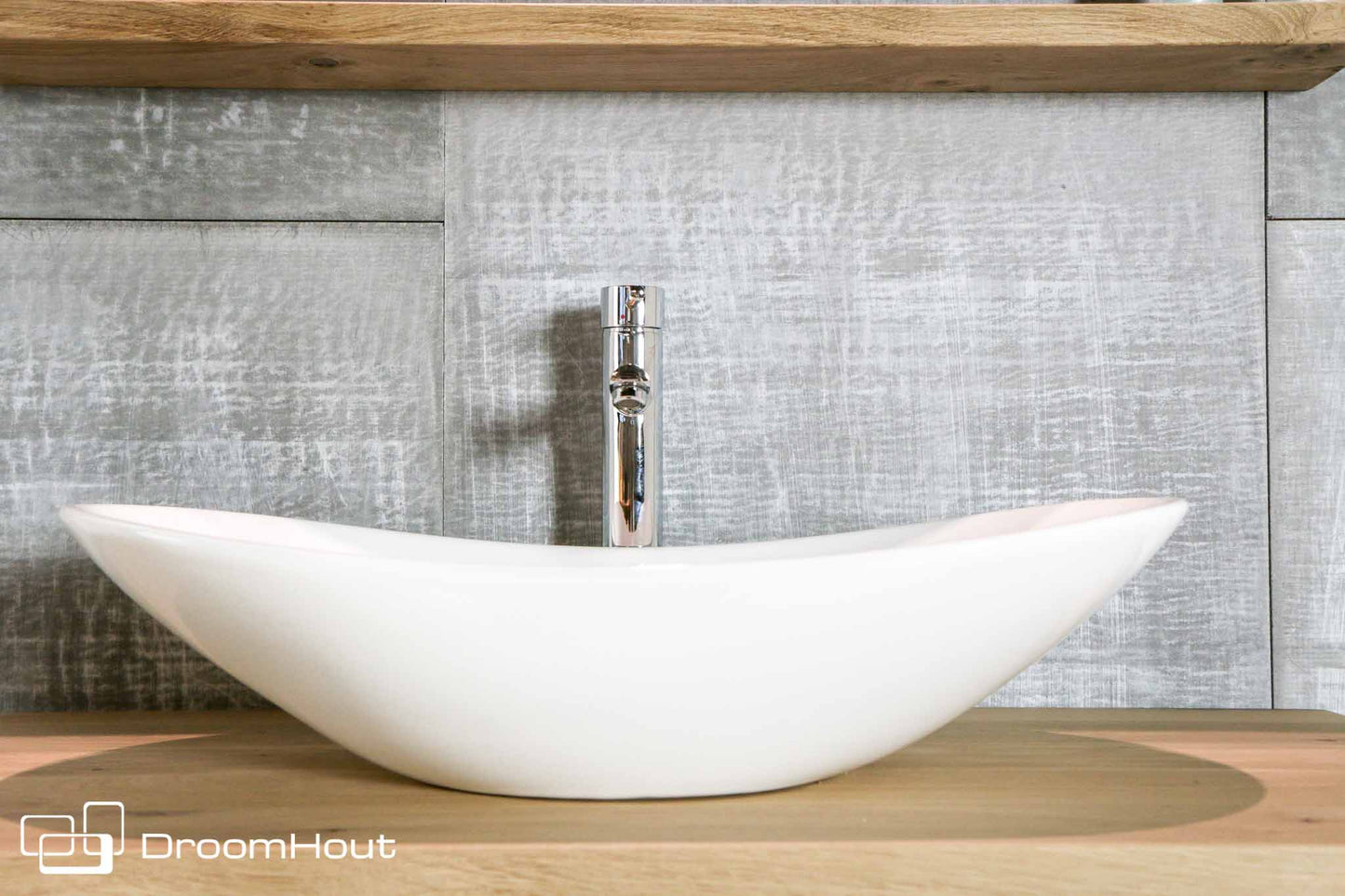 Badkamermeubel Pure Compleet Set Met Hoge Kast Spiegel Planchet Badkamermeubel DroomHout