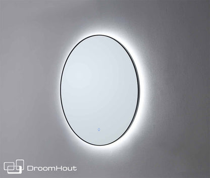 Badkamerspiegel rond Circle mat zwart mat zwart badkamerspiegel DroomHout