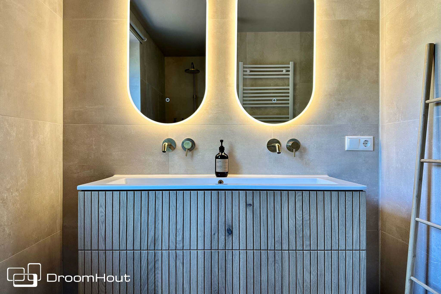 Badkamerspiegel ovaal Ambiance badkamerspiegel DroomHout