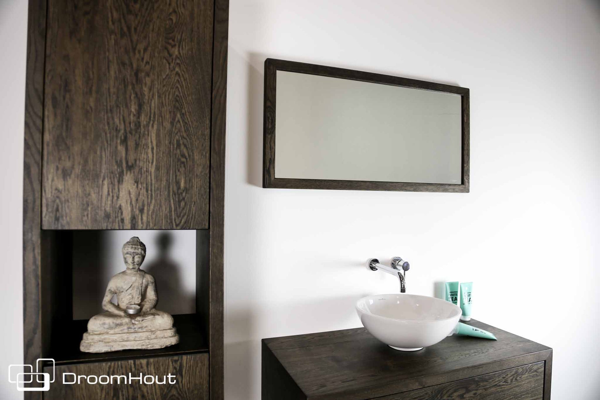 Badkamerspiegel eikenhout Spa DroomHout