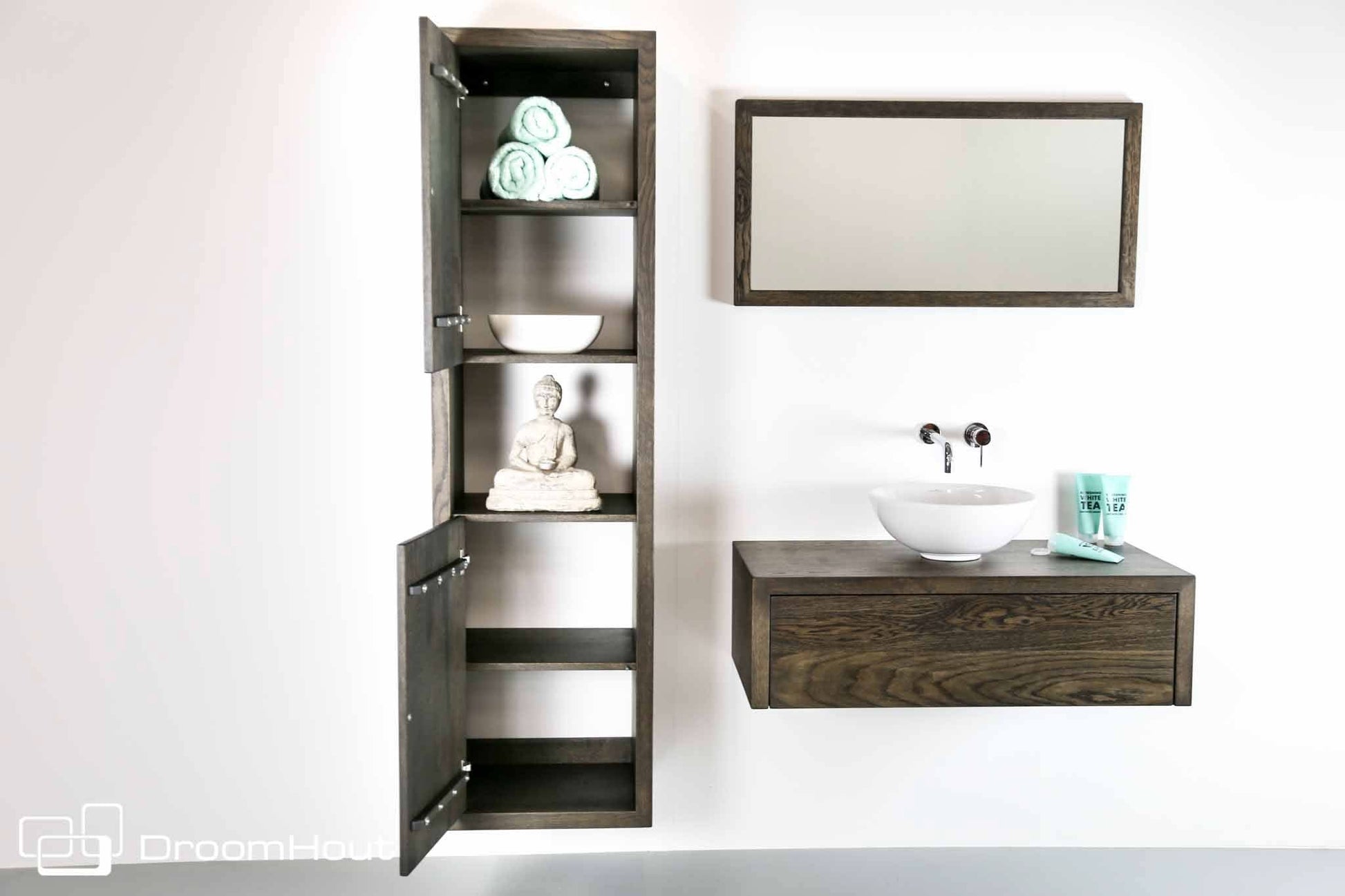 Badkamerspiegel eikenhout Spa DroomHout