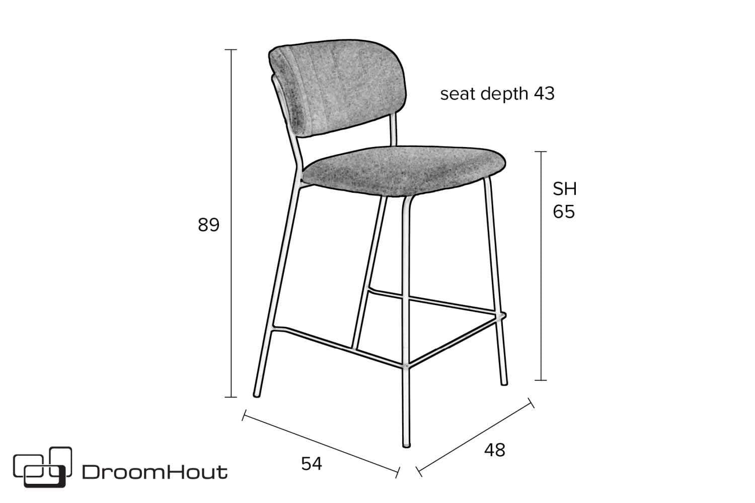 Barkruk Jolien Zuiver - set van 2 - groen Barkruk DroomHout