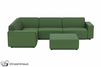 Icon loungeset Bubalou 6-zits hoek + hocker grass (uni) grass (uni) Loungebank DroomHout