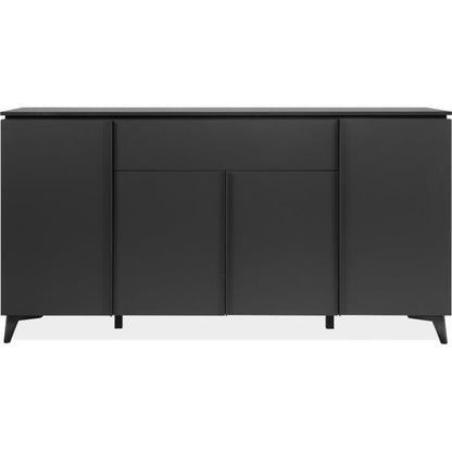 Bertrix 51A sideboard - Slate/anthracite finish - 4 doors and shelves - 1 central drawer