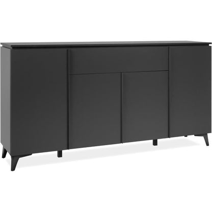 Bertrix 51A sideboard - Slate/anthracite finish - 4 doors and shelves - 1 central drawer