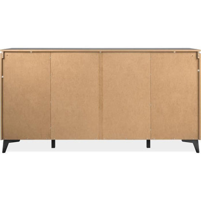 Bertrix 51A sideboard - Slate/anthracite finish - 4 doors and shelves - 1 central drawer