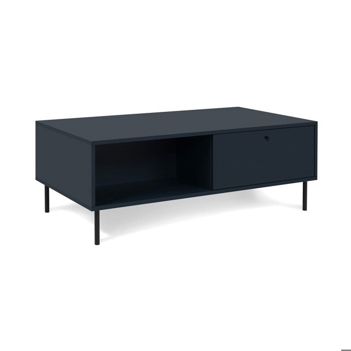 Coffee table - CARACAS 55A - Navy blue - 2 drawers, 2 niches - 110 x 40 x 60 cm