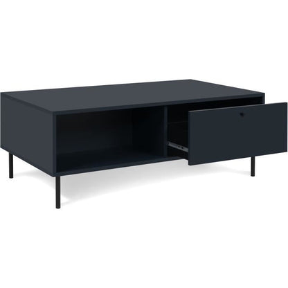 Coffee table - CARACAS 55A - Navy blue - 2 drawers, 2 niches - 110 x 40 x 60 cm
