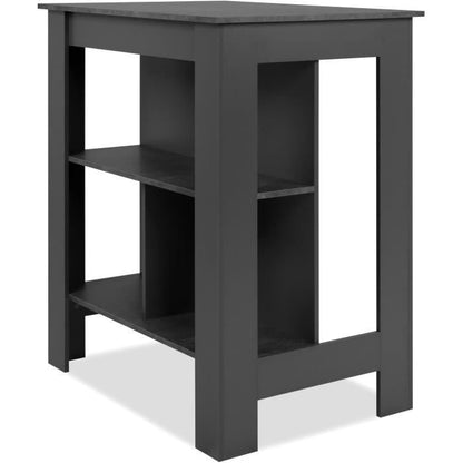 Bartafel - ATLANTA - 4 personen - 92 x 106 x 68 cm - Donker leisteen / Antraciet