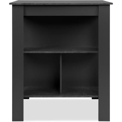 Bartafel - ATLANTA - 4 personen - 92 x 106 x 68 cm - Donker leisteen / Antraciet