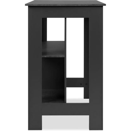 Bartafel - ATLANTA - 4 personen - 92 x 106 x 68 cm - Donker leisteen / Antraciet