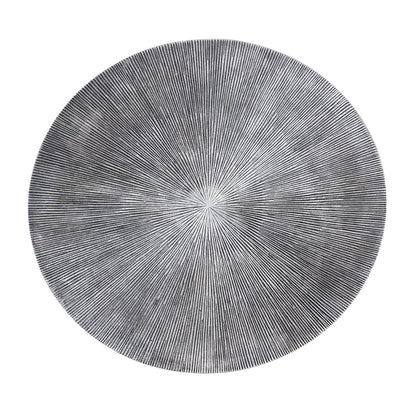 Salontafelset 2-delig ø 55 en 45 cm zilver metaal ronde bijzettafels Carlton woonkamer