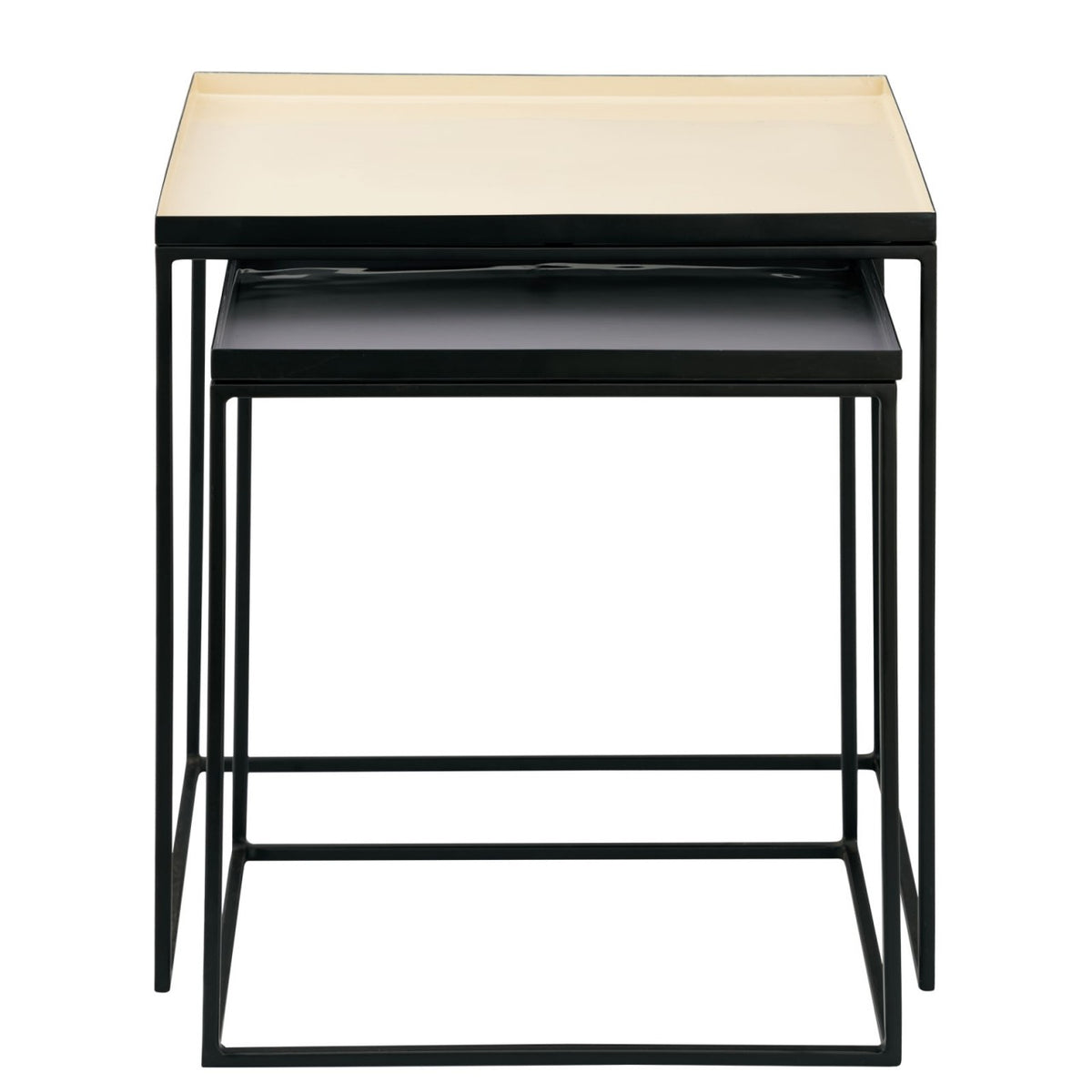 Bijzettafel 2-delig set H 45 cm decoratietafel lampentafel sofatafel Kopenhagen tafel emaille
