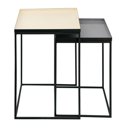 Bijzettafel 2-delig set H 45 cm decoratietafel lampentafel sofatafel Kopenhagen tafel emaille