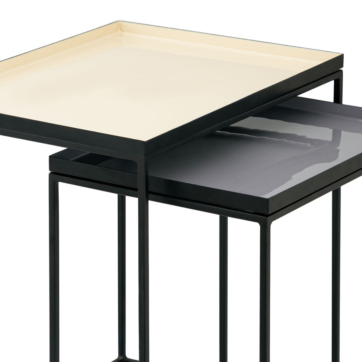 Bijzettafel 2-delig set H 45 cm decoratietafel lampentafel sofatafel Kopenhagen tafel emaille