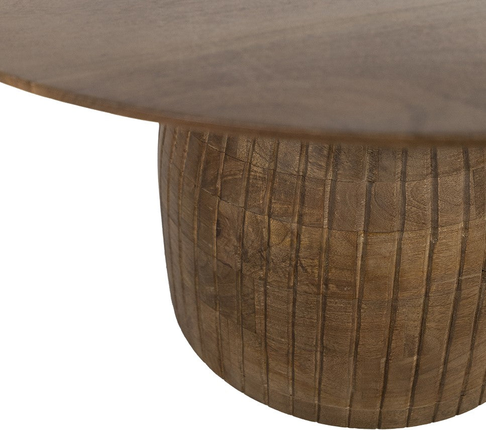 Karl salontafel Ø80, H45, Mango mat walnoot