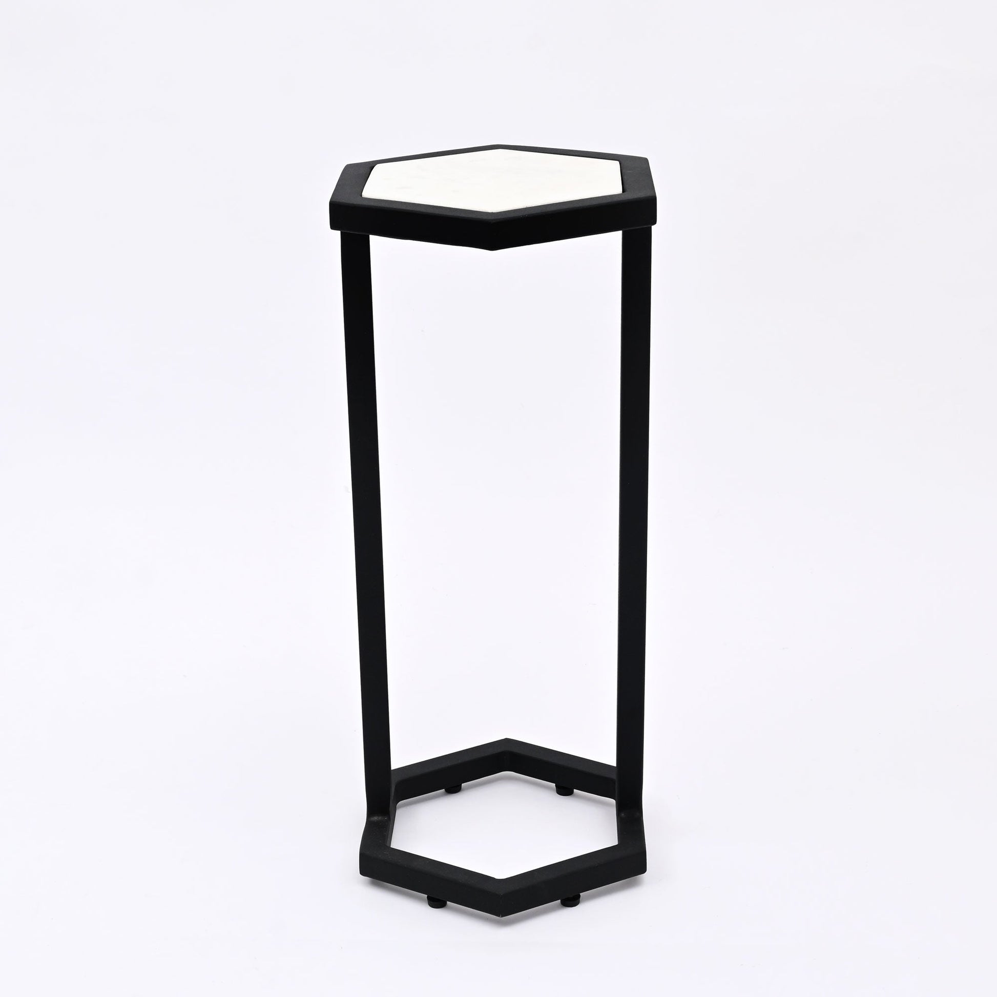 Kleine set van 2 hexagonale marmeren tafels ExpoBazaar