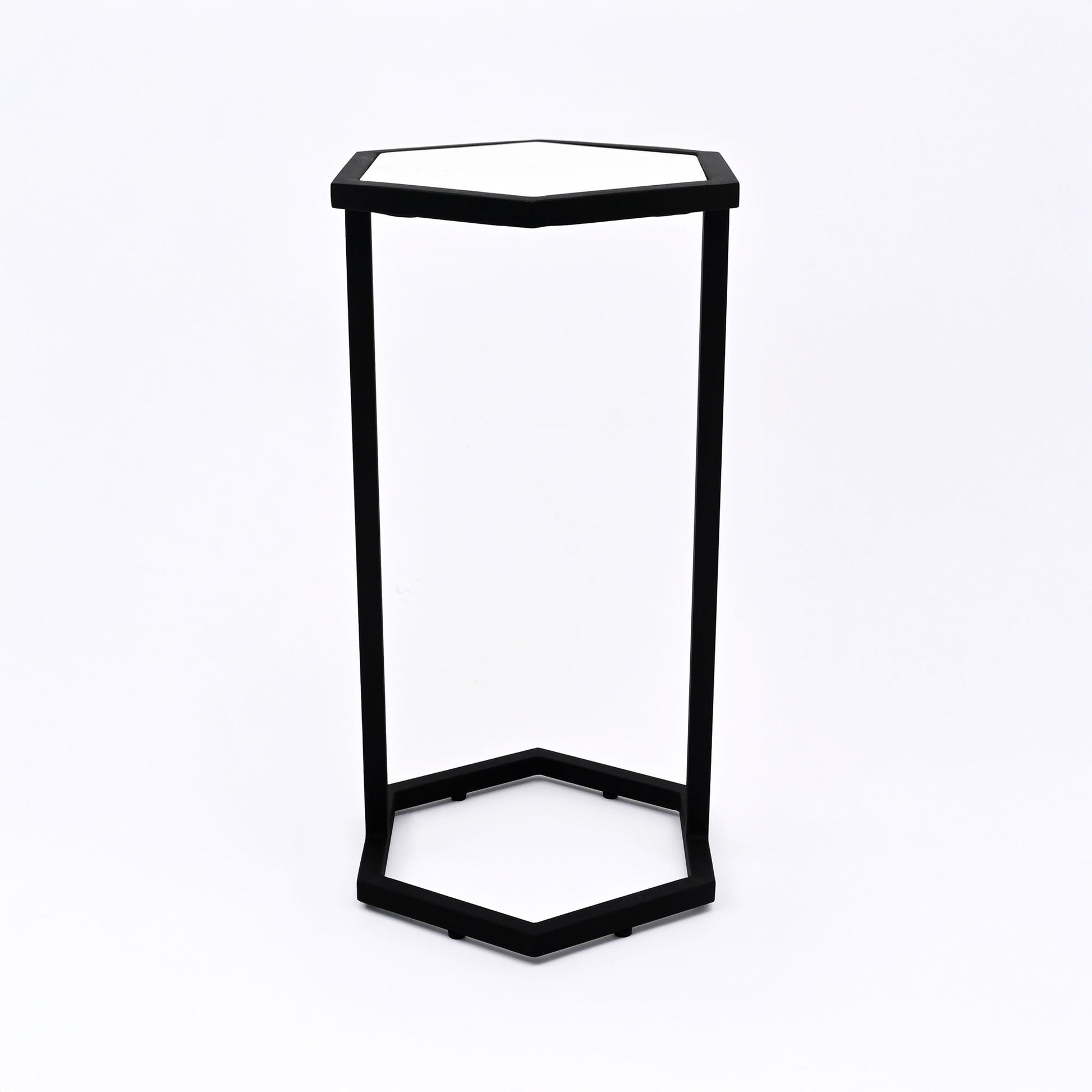 Kleine set van 2 hexagonale marmeren tafels ExpoBazaar