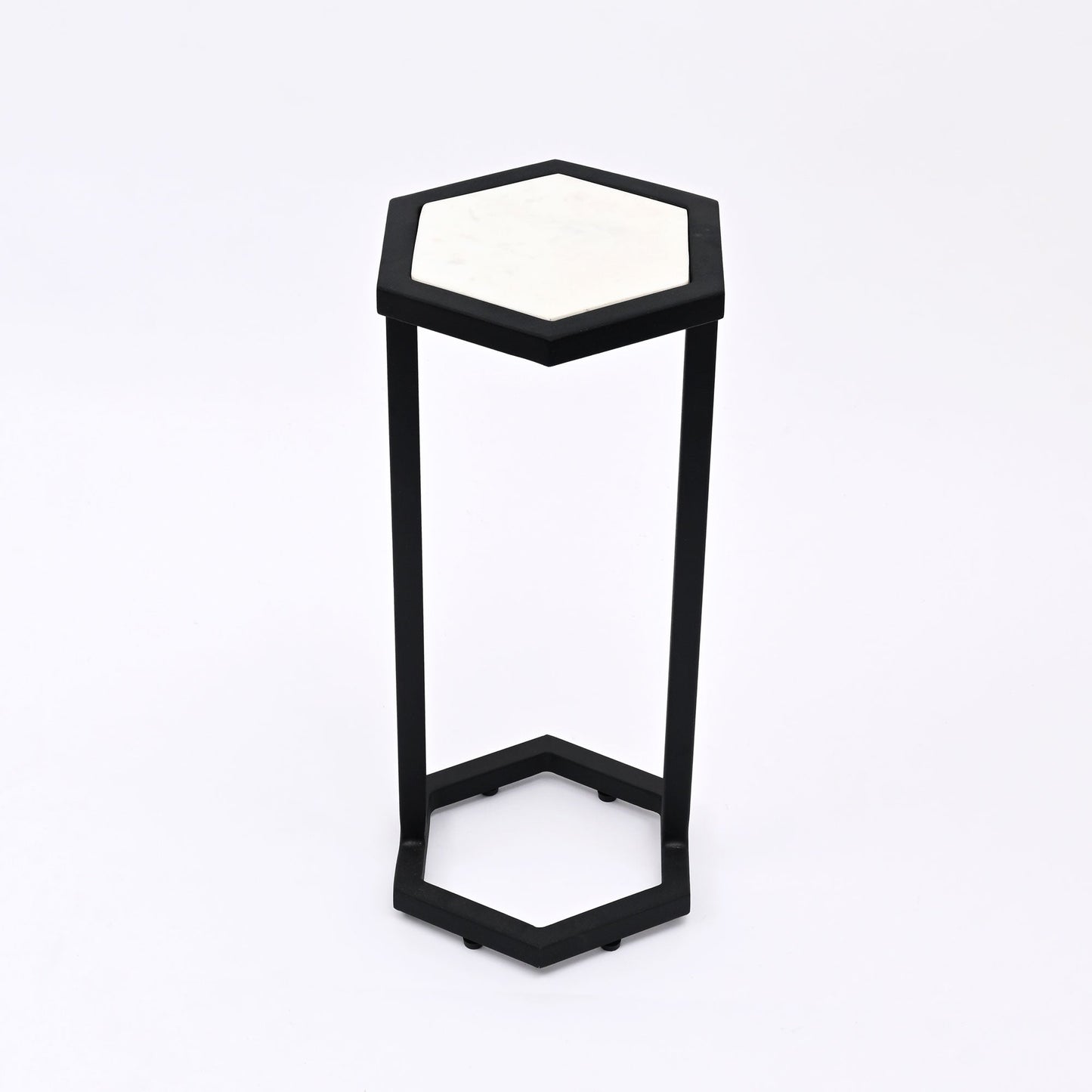 Kleine set van 2 hexagonale marmeren tafels ExpoBazaar