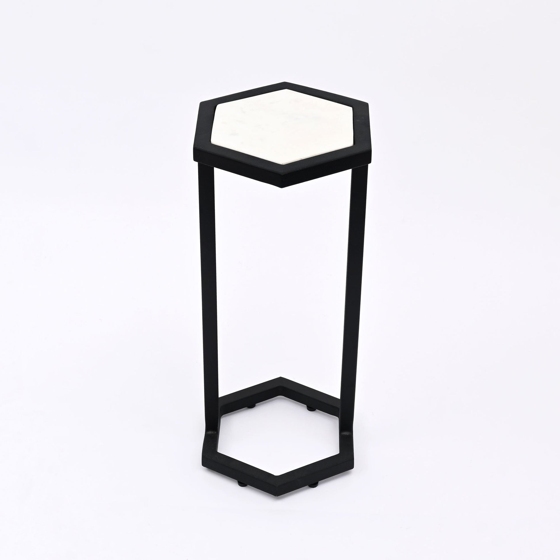 Kleine set van 2 hexagonale marmeren tafels ExpoBazaar