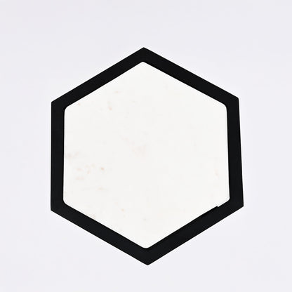 Kleine set van 2 hexagonale marmeren tafels ExpoBazaar