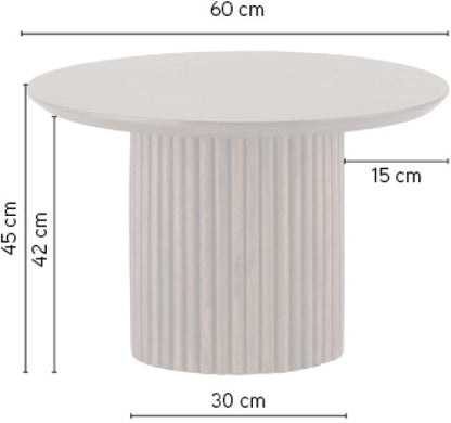 Salontafel Ø60, Acacia Zwart