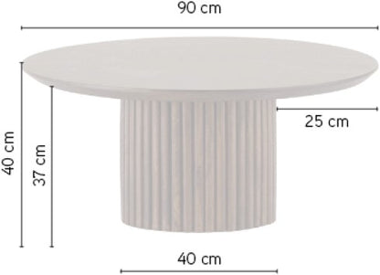 Salontafel Ø90, Mango Donker Walnoot