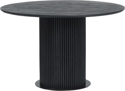 Eettafel Ø120, Acacia Zwart