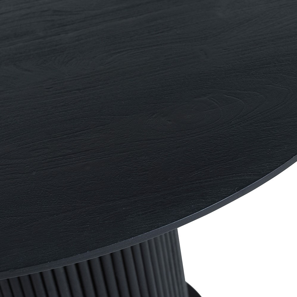 Eettafel Ø120, Acacia Zwart
