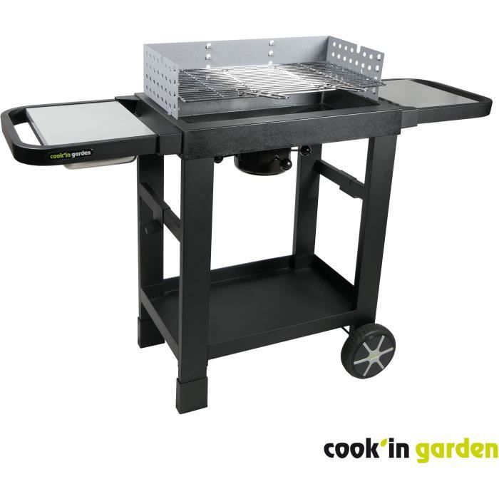 Houtskoolbarbecue - COOK'IN GARDEN - EASY 60 - Zwart - Daza-living