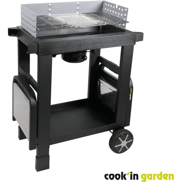 Houtskoolbarbecue - COOK'IN GARDEN - EASY 60 - Zwart - Daza-living