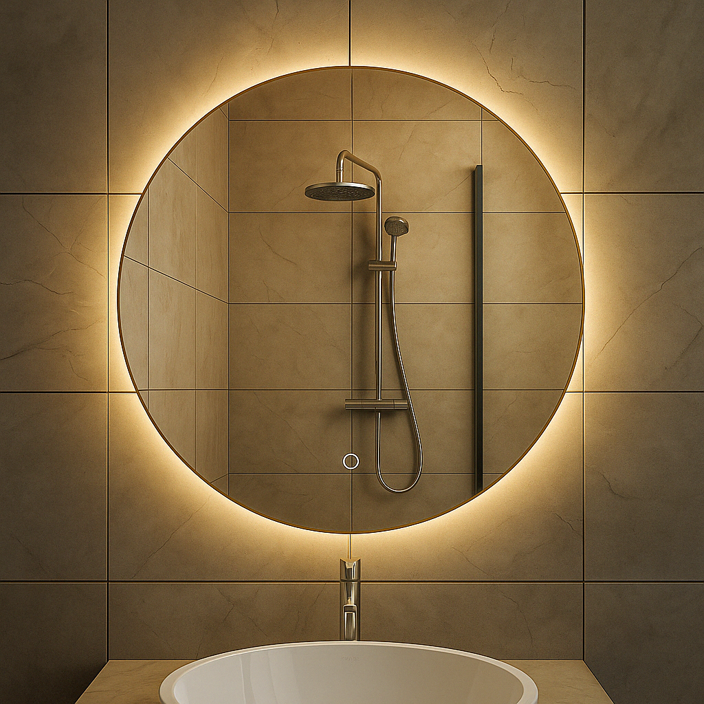 Soul Ronde Spiegel Wiesbaden met LED Verlichting en Verwarming in 100 Cm Badkamerspiegel Sanitairluxe