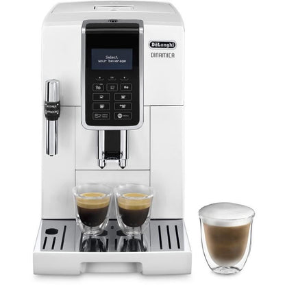 DELONGHI ECAM 350.35W Espresso Grinder DINAMICA Display 4 Recipes - White