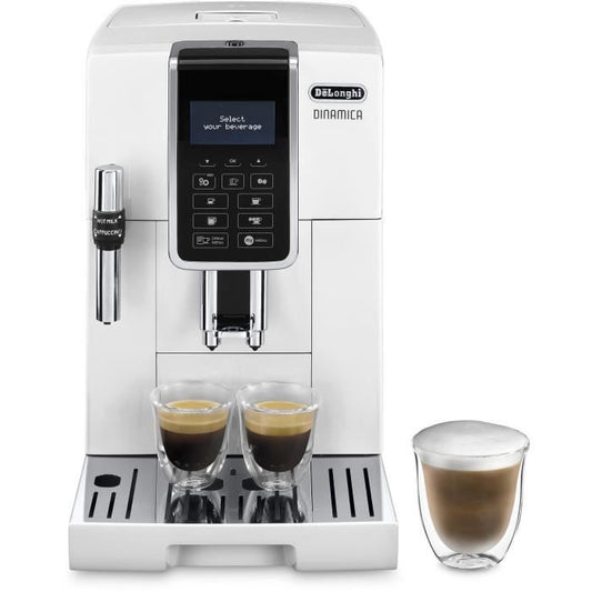 DELONGHI ECAM 350.35W Espresso Grinder DINAMICA Display 4 Recipes - White