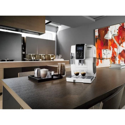 DELONGHI ECAM 350.35W Espresso Grinder DINAMICA Display 4 Recipes - White