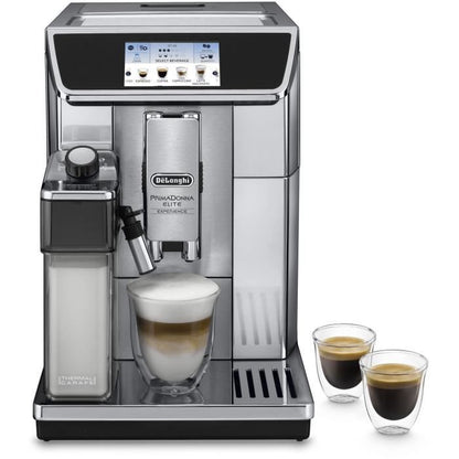 DELONGHI ECAM650.85.MS Espresso Machine with Integrated Coffee Grinder PrimaDonna Elite Experience - Gray