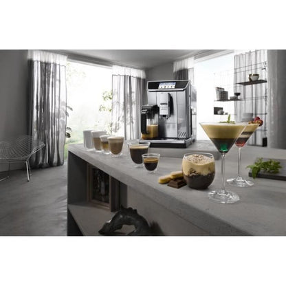 DELONGHI ECAM650.85.MS Espresso Machine with Integrated Coffee Grinder PrimaDonna Elite Experience - Gray