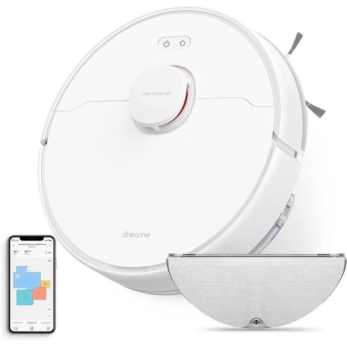 DREAME DREAME D9Max Wit - 2-in-1 robotstofzuiger - Laser-intelligente LDS-navigatie - 4.000 Pa - Kaarten met meerdere verdiepingen -