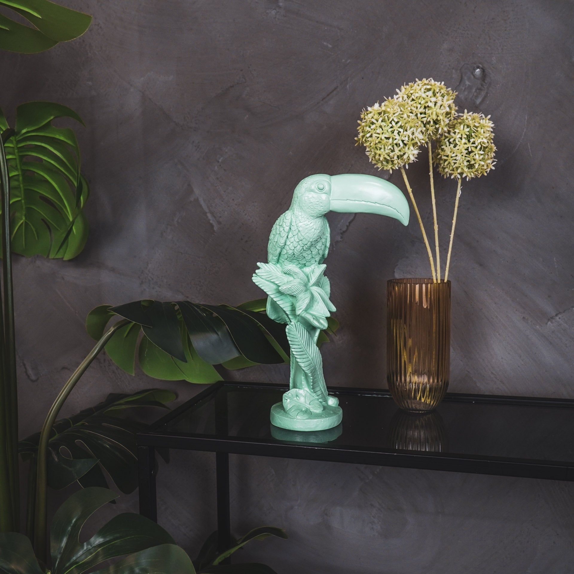 Housevitamin Ornament - Toekan - Polyresin - Mintgroen - 18x9,5x29,5cm - Home & Garden > Decor