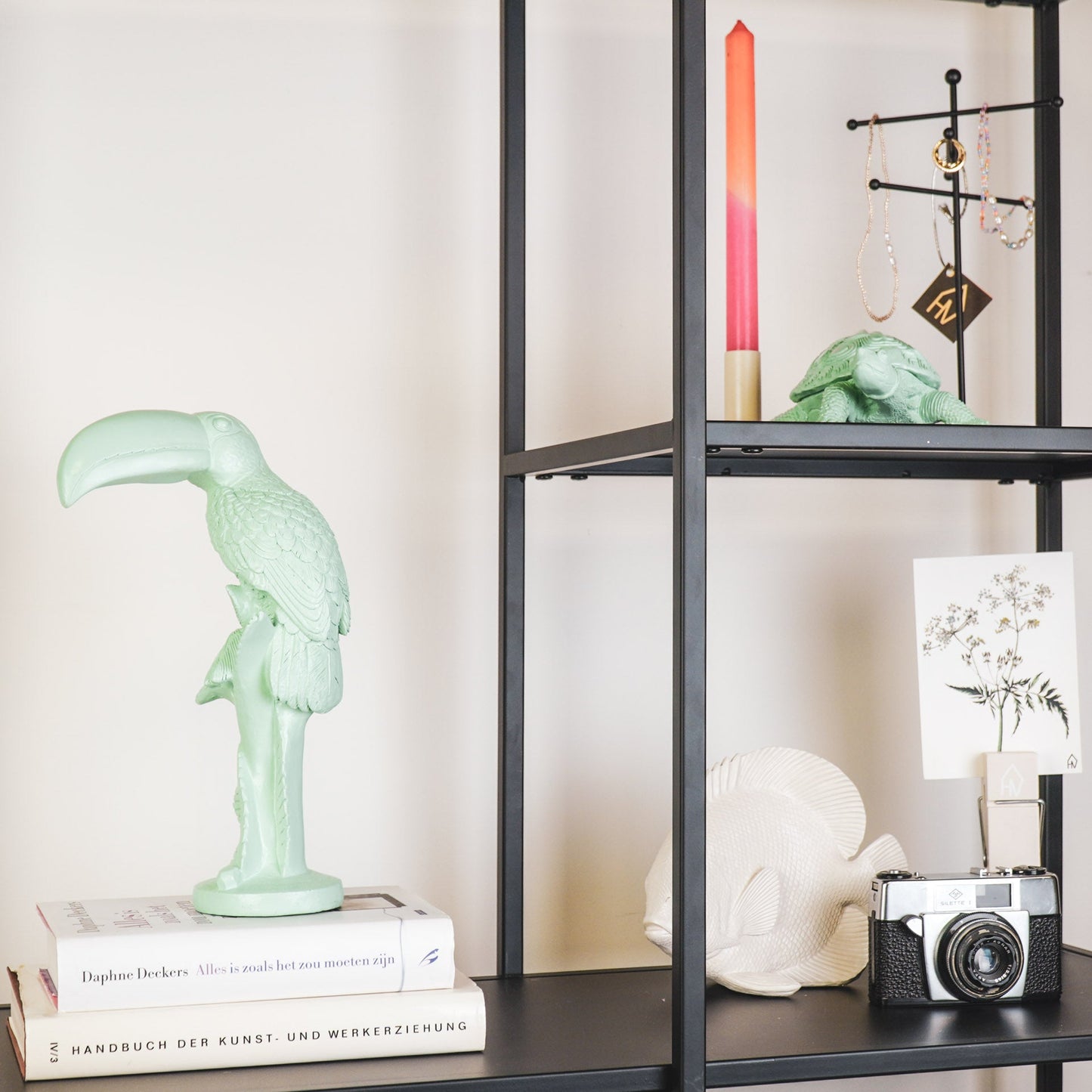 Housevitamin Ornament - Toekan - Polyresin - Mintgroen - 18x9,5x29,5cm - Home & Garden > Decor