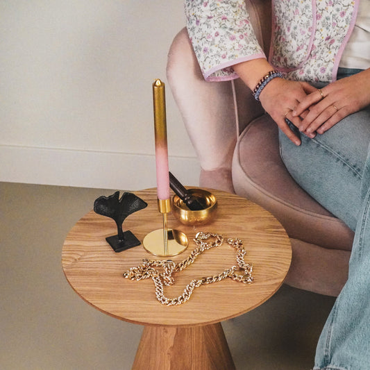 Housevitamin Kaarsenhouder - Basis - Metaal - Goud - 8x8x10cm - Home & Garden > Decor > Home Fragrances > Candles