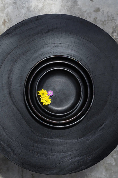 De Verbrande Klassieke Plaat - Zwart - M set van 3