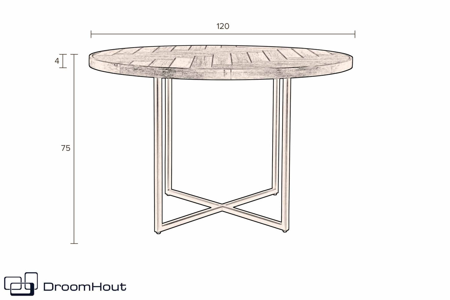 Ronde Eettafel Dutchbone Class Nieuw In Het Assortiment Met Uniek Ontwerp Houten eettafels DroomHout