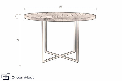 Ronde Eettafel Dutchbone Class Nieuw In Het Assortiment Met Uniek Ontwerp Houten eettafels DroomHout