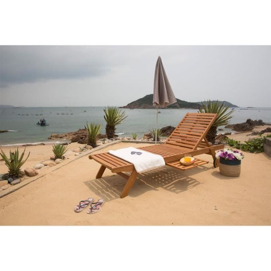 FINLANDK RAUHA FSC eucalyptus ligstoel 195 x 71x 33 cm AUCUNE